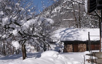 Winter beim Ferienhaus