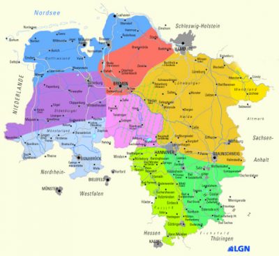 Niedersachsenkarte Niedersachsenkarte
