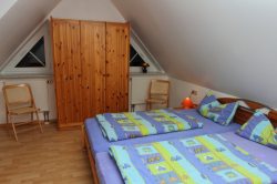 Schlafzimmer der Ferienwohnung Deichkieker Hof Lafrenz