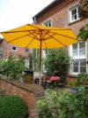 Romantische Terrasse der Ferienwohnung Tuskulum