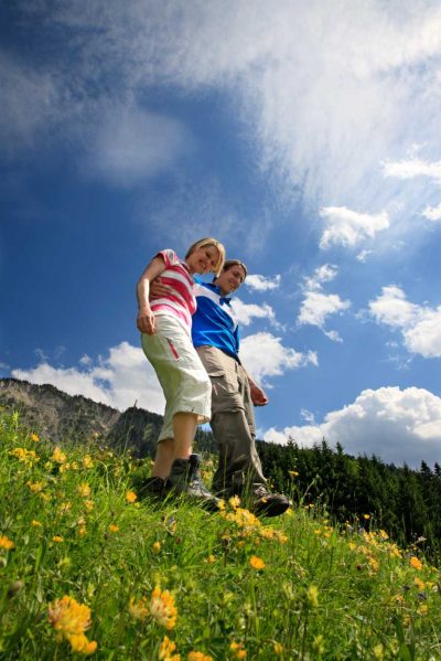 Wandern über eine duftende Bergwiese (&copy; Pfronten Tourismus/ E. Reiter : Pfronten Tourismus/ E. Reiter )
