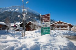 Wegweiser in Steinach Weigweiser f�hren Besucher in Steinach zum Skizentrum.