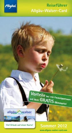 Allgäu-Walser-Card Reiseführer Sommer 2012