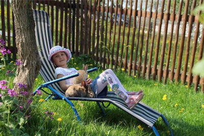 Relaxen im Liegestuhl Relaxen im Liegestuhl