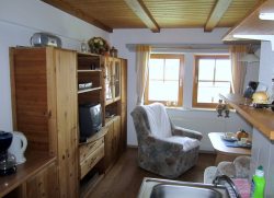 Wohnzimmer in der Gartenwohnung