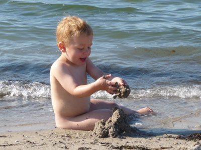 Ostsee-Bauernhof-Hocke