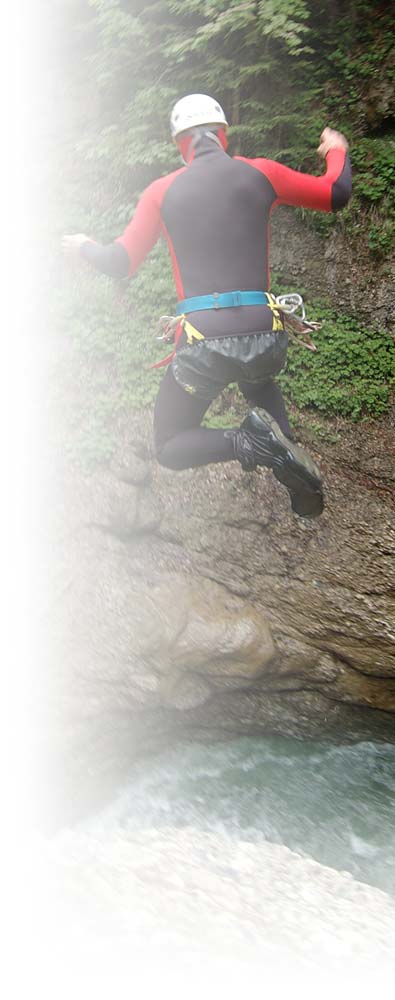 Sprung in die Klamm