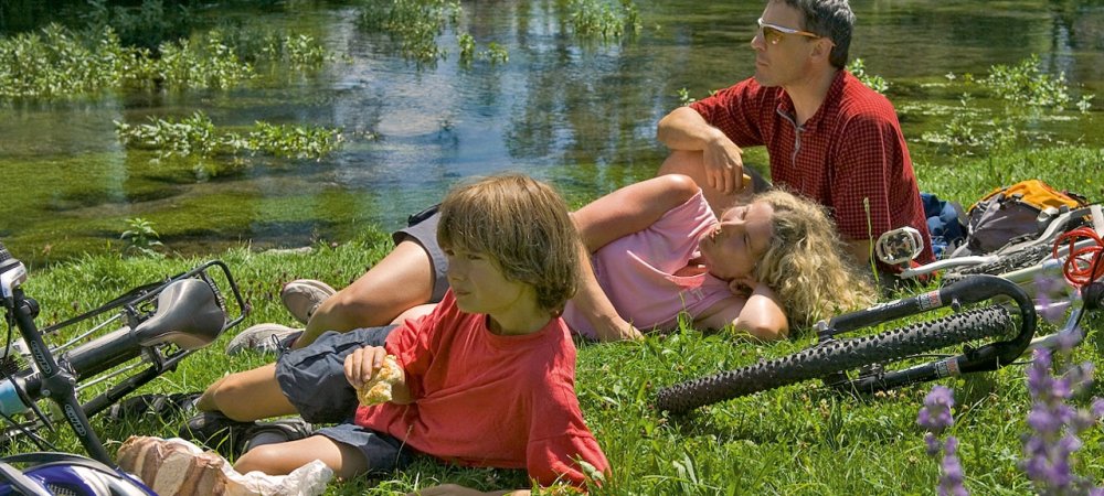 Familie macht Pause