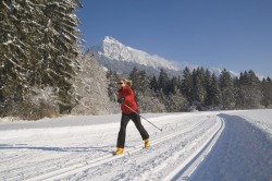 Skilanglauf Langenwanger Runde, im Hintergrund trohnt das Rubihorn