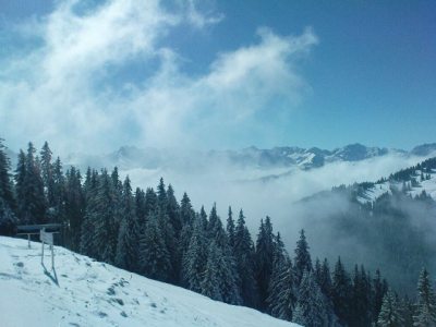 Aussicht von der Bergstation Hörnerbahn Bolsterlang Aussicht von der Bergstation Hörnerbahn Bolsterlang