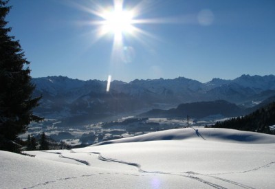 Blick vom GO Skibebiet