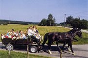 Kinderferienprogramm Kutschfahrt Pferdekutschfahrt mit Einkehr