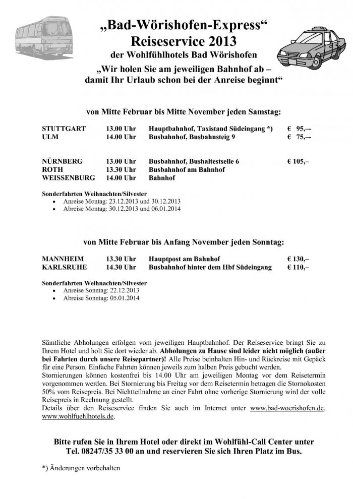 Reiseservice der Wohlfühlhotels