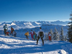 Traumhafte Gipfelsicht von Skipiste