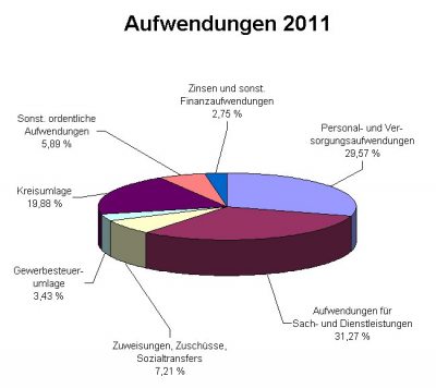 Diagramm Aufwendungen 2011