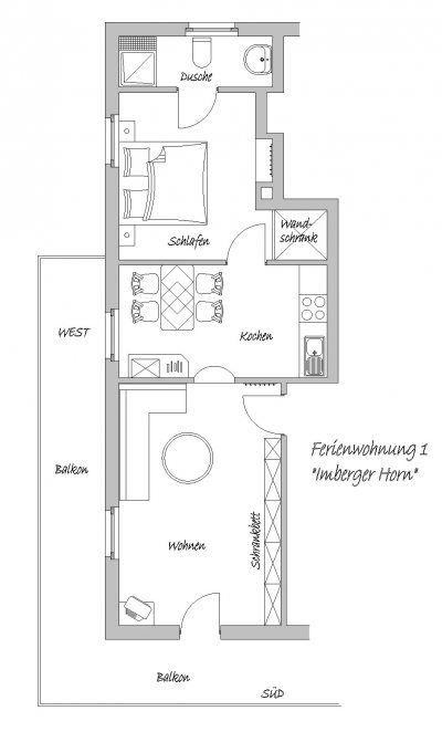 Grundriss Fewo Imberger Horn Grundriss Fewo Imberger Horn